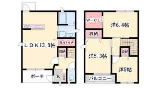 シャーメゾン英賀保【D000号室】の間取り