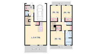 兵庫県姫路市八代本町1【テラスハウス】の間取り