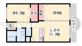 リバーサイドブライト【106号室】の間取り