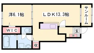 サニーレジデンスⅢ【1階】の間取り
