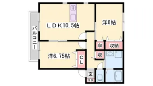 サンビレッジ瑞景【C201号室】の間取り