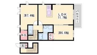 シャーメゾン播磨【2階】の間取り