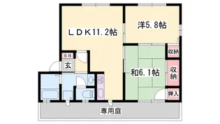 ラヴェール英賀保【B101号室】の間取り