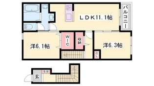 ハウオリエルア【2階】の間取り