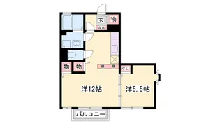 リビングタウン古坂弐番館【1階】の間取り