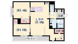 シャーメゾン GrandMaster赤穂【301号室】の間取り