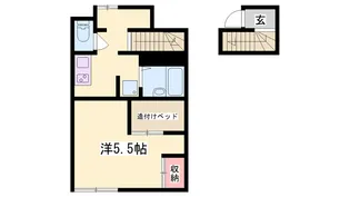 シンシア米田【203号室】の間取り
