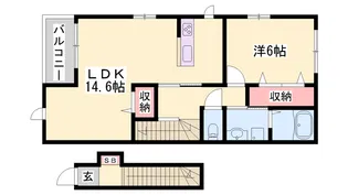ソレイユ Ⅰ番館【2階】の間取り