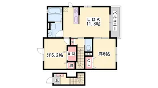 メゾンド サン ミシェル【2階】の間取り