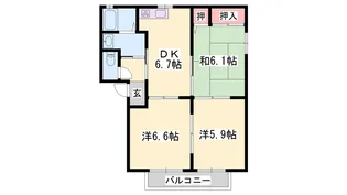 メイプルタウンⅡ【1階】の間取り
