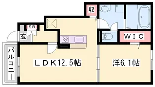 フローリッシュ・メゾン上野田2【1階】の間取り