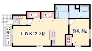 グラン・シャリオC【1階】の間取り