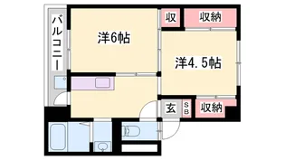 リーガルハウス小野1号棟【505号室】の間取り