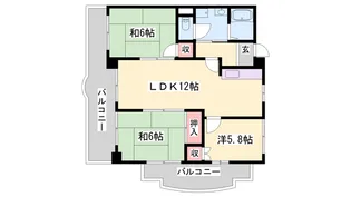 城西シティー彦和【4階】の間取り