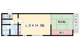 キャッスルコート辻井【1階】の間取り