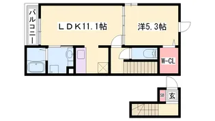 カトレアⅠ【2階】の間取り