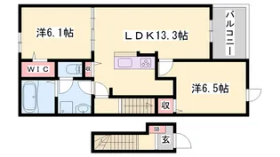インプレス・ヴィラ2【2階】の間取り