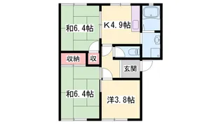 コーポ向陽台【A101号室】の間取り