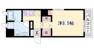 フェリーチェ姫路駅前【5階】の間取り