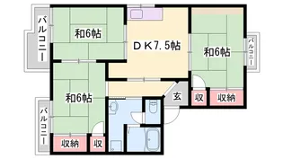 メゾンルーラル2【2階】の間取り