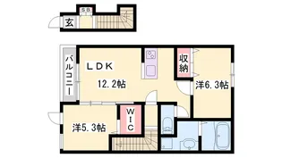 アクロポリスⅦ【2階】の間取り