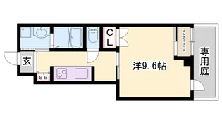 ALIVIO新在家【1階】の間取り