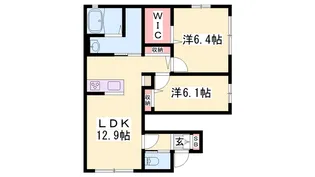 シャーメゾンいろはⅡ【0102号室】の間取り