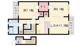 ノイ・クレアーレ【2階】の間取り
