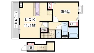 フィオーレ白浜Ⅰ【2階】の間取り