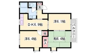ハローヴィレッジ【2階】の間取り