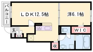 クラール勝原【1階】の間取り