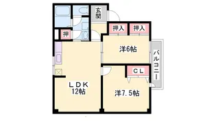 ハイツ渚【101号室】の間取り