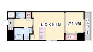 MISTRAL姫路駅前Ⅱ【903号室】の間取り