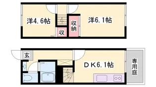 ハイツコスモス【1階】の間取り