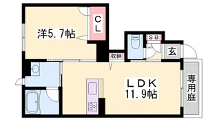 シャーメゾンコタニ【1階】の間取り