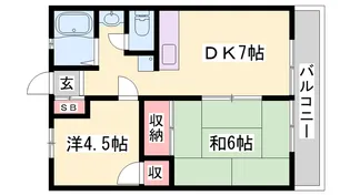サンシティ小坂【103号室】の間取り