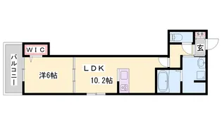 1LDKの間取り画像