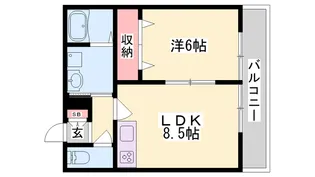 フレンドリー中島【2階】の間取り