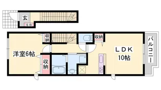 エスポワール中地【2階】の間取り