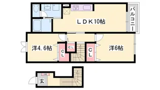 ピュアメゾン【2階】の間取り