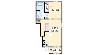 サンセールⅧ B【1階】の間取り