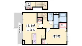シャンドフルールC【2階】の間取り