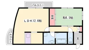プレジオ滝野【202号室】の間取り