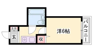 1Kの間取り画像