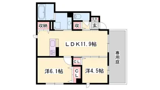 アネックスパル自由が丘【1階】の間取り
