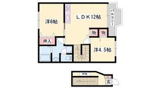 ソレアードⅠ【204号室】の間取り