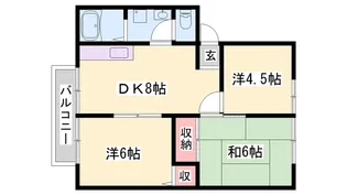 サンライフ海田【201号室】の間取り