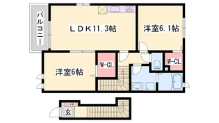 ピクシーズタウンⅠ【201号室】の間取り