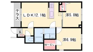 ステラ コート1番館【1階】の間取り