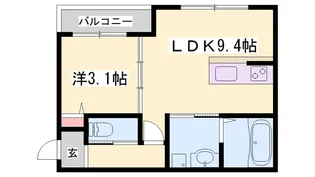 ボヌール英賀保駅前Ⅱ【2階】の間取り